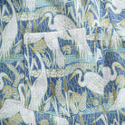 Matsuma Crane aloha shirt with camp collar and natural coconut buttons