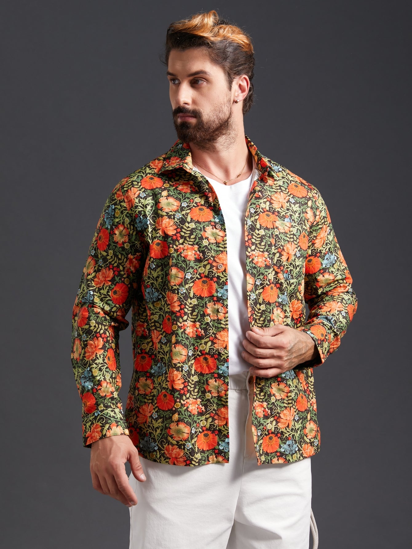 Mojito Hawaiian Long-Sleeve Shirt - Model Photos