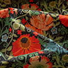 Mojito botanical print close-up - intricate floral arabesque pattern Tencel cotton