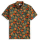 Mojito floral aloha shirt red - William Morris inspired botanical print Tencel cotton