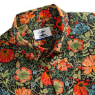 Mojito shirt button-down collar detail - vintage floral botanical print design