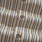 Natural Coconut Buttons Close-Up on OROMEN 100% Cotton Corduroy Shirt – Button-Down Style