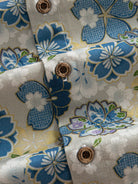 Natural coconut button closure and front placket detail of OROMEN Cherry Blossoms in Full Bloom Shirt