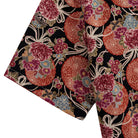 Natural coconut buttons detail on chrysanthemums Japanese cotton shirt