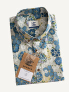 Neatly folded presentation of OROMEN Cherry Blossoms in Full Bloom Shirt