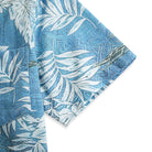 OROMEN Aloha Shirt – Short Sleeve Cuff Detail  Tropical Totem Print Close-Up