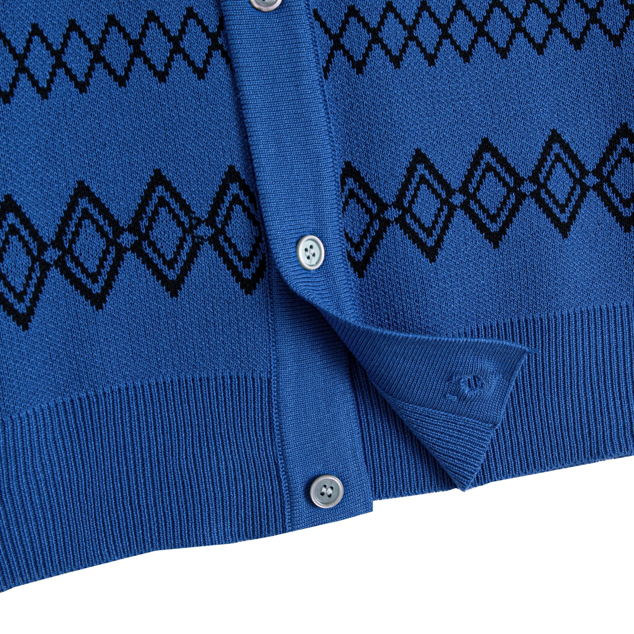 トップス NOUNLESS REVERSIBLE JACQUARD KNIT SHIRT Aztec Jacquard Knit Shirt for Men | OROMEN