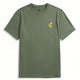 OROMEN Banana Embroidery Tee – Army Green Colorway Front View
