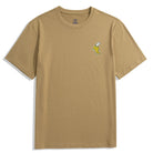 OROMEN Banana Embroidery Tee – Khaki Colorway Front View