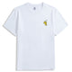 OROMEN Banana Embroidery Tee – White Colorway Front View