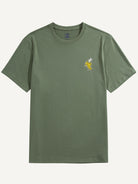 OROMEN Banana Embroidery Tee in green