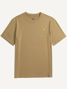 OROMEN Banana Embroidery Tee in khaki