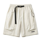 OROMEN Beige Gorpcore Cargo Shorts – Front View