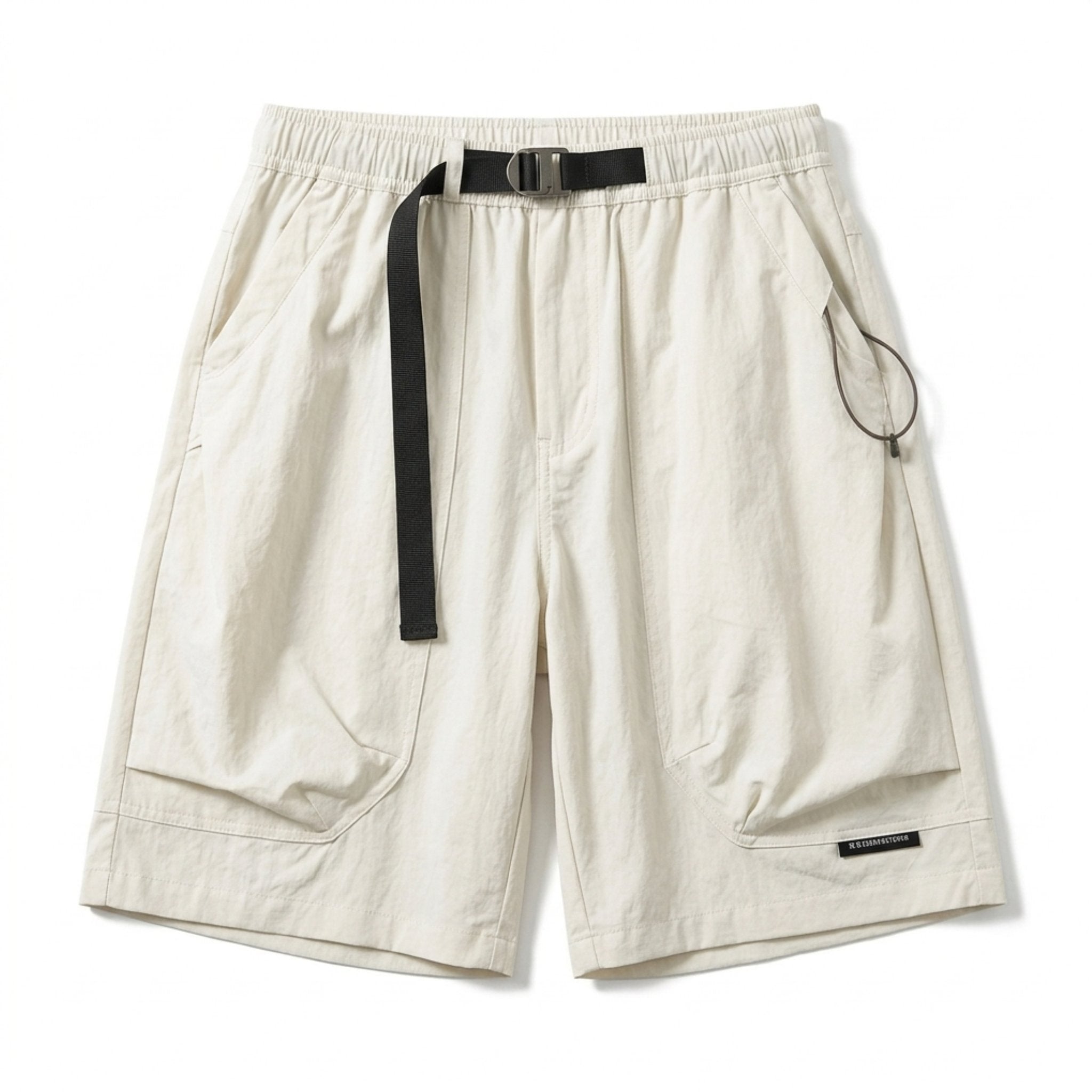 OROMEN Beige Gorpcore Cargo Shorts – Front View