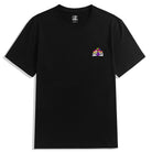 OROMEN Black 100% Cotton Crew Neck "Eat Me" Mushroom Embroidery T-Shirt