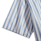 OROMEN Blue Ribbon Striped Shirt – Short Sleeves Style, Men's Casual Summer Shirt