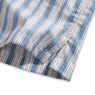 OROMEN Blue Ribbon Striped Shirt – Side Vent Detail, Back Box Pleat Design