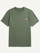 OROMEN Bottle Garden Embroidery T-shirt in green