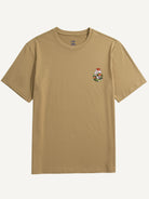 OROMEN Bottle Garden Embroidery T-shirt in khaki
