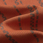 OROMEN Burnt Orange Polo Shirt – Close-up Ribbed Collar Detail