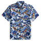 OROMEN Cat Yokai Hokusai Great Wave Japanese Cotton Shirt – Front View	