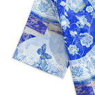 OROMEN Celestial Blue Porcelain Polo Shirt – Side Profile
