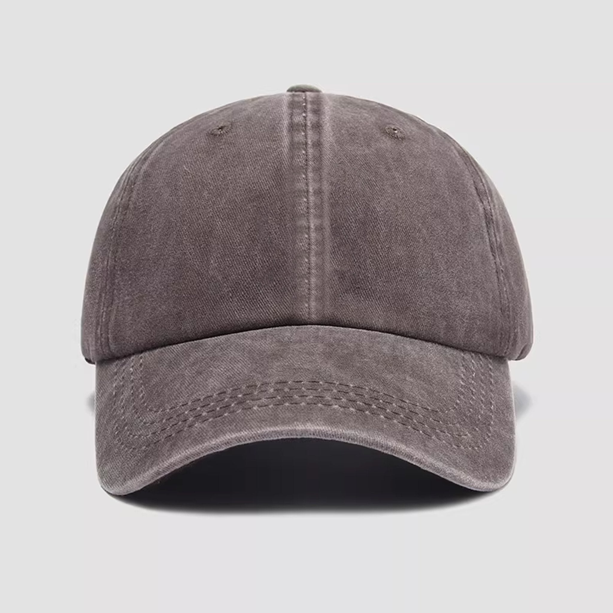 OROMEN Charcoal Brown Vintage Hat - Adjustable Cotton Twill Cap