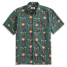OROMEN Christmas Ambiance Patchwork Shirt – Front Flat Lay Overview