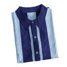 OROMEN Coastal Open-Knit Polo Shirt – Back View