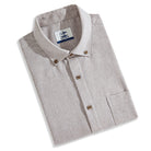 OROMEN Cotton Linen Woven Shirt Folded Display – Two-Tone
