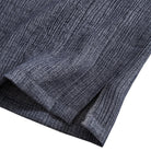 OROMEN Crinkle Shirt – Cuff and Hem Detail in Melange Navy