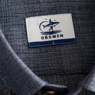 OROMEN Crinkle Shirt in Melange Navy – Brand Label