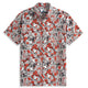 OROMEN Dark Night Rose Aloha Shirt – Skull & Red Rose Print Front View