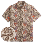OROMEN Dragon Riding The Clouds Aloha Shirt – Front Flat Lay
