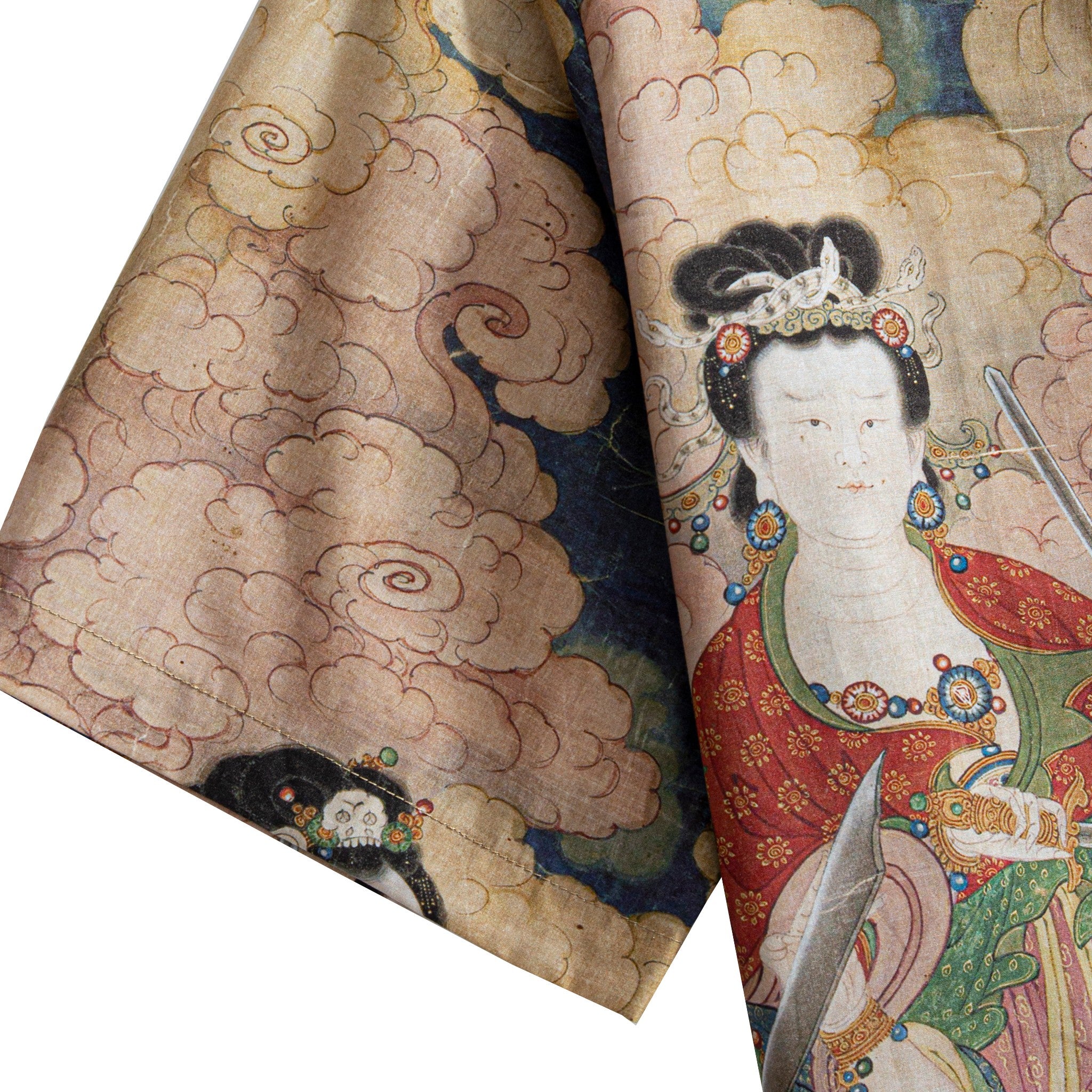 OROMEN Dunhuang Celestial Deity Shirt - Pocket & Placket Detail
