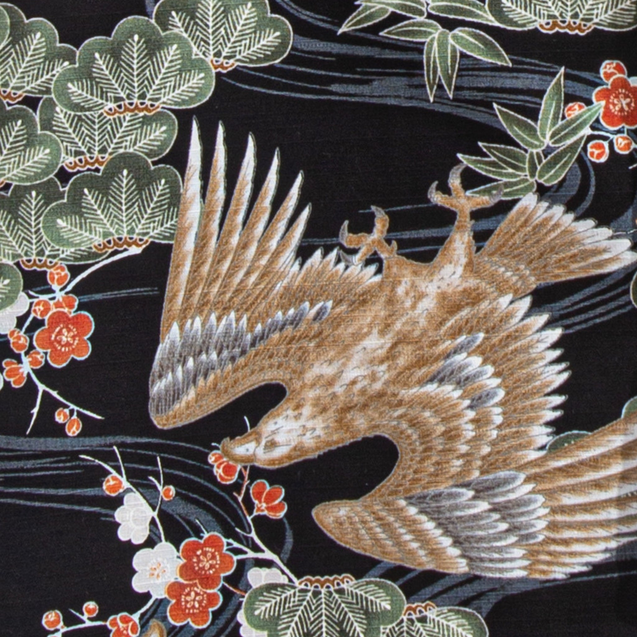 OROMEN Eagle Spreads Wings Aloha Shirt – Design Details