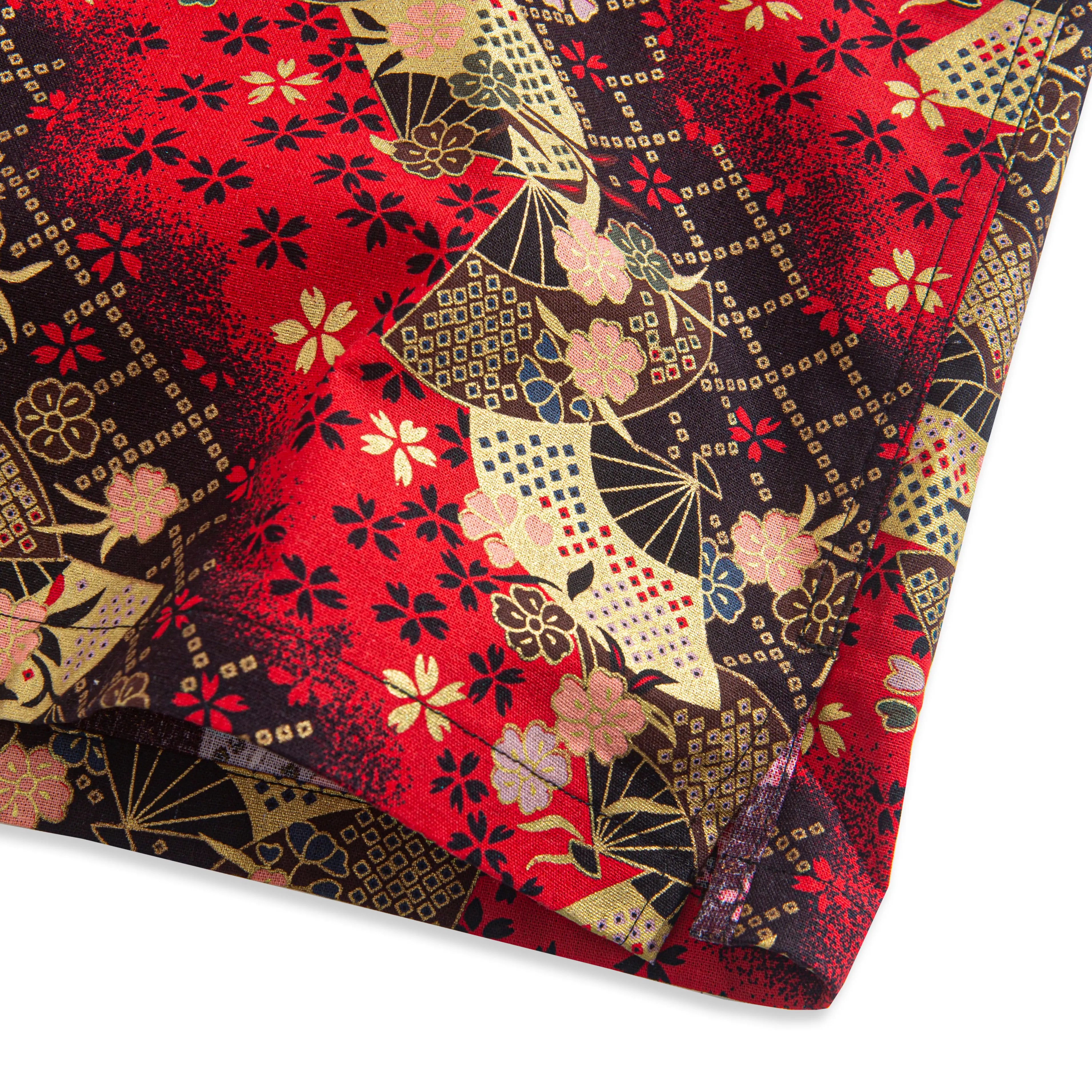 OROMEN Elegance of Sakura Japanese Shirt – Flat Lay