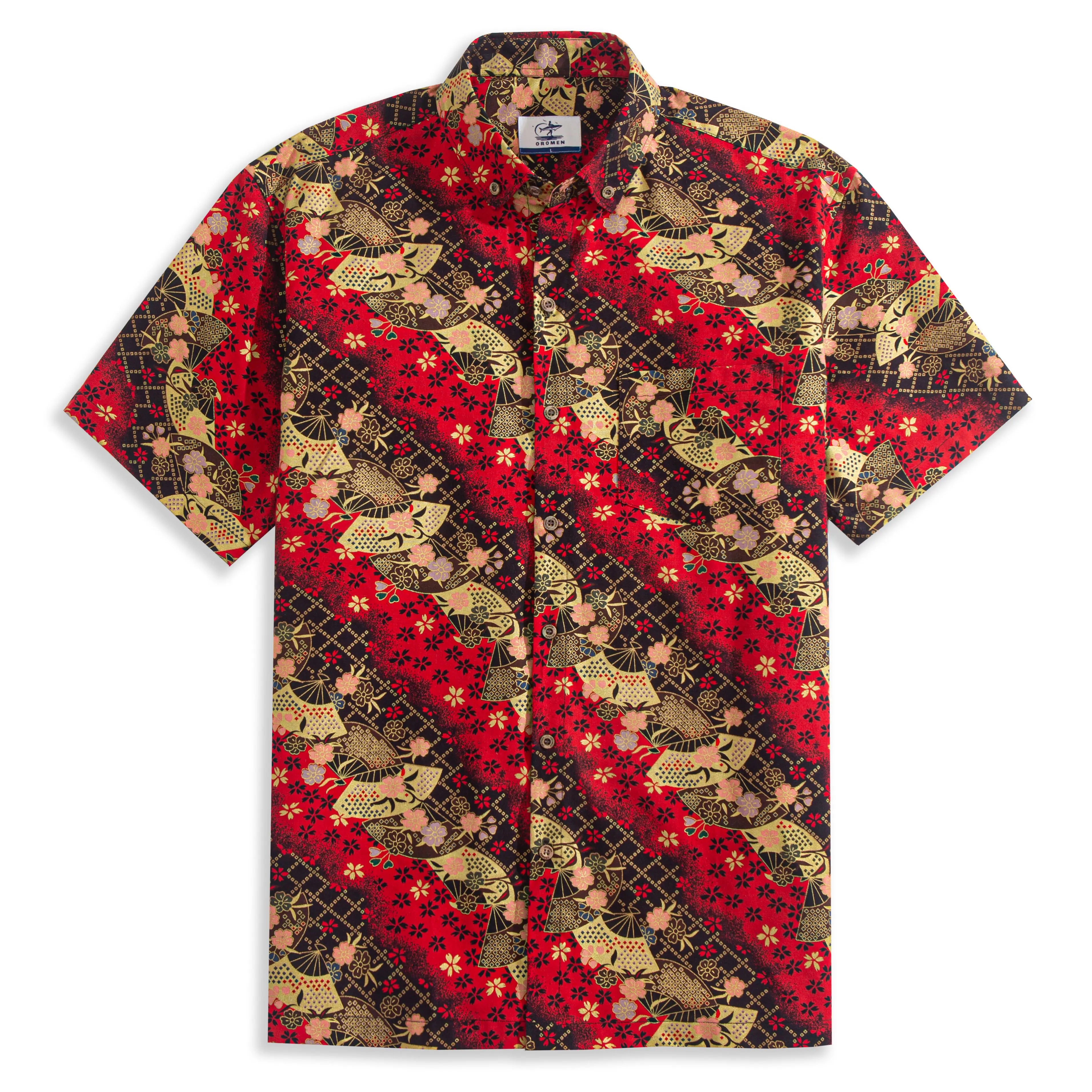 OROMEN Elegance of Sakura Ukiyo-e Japanese Art Shirt – Front View