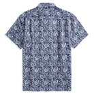 OROMEN Finesse Hall Hawaiian Shirt back view — full Arts & Crafts floral print aloha shirt