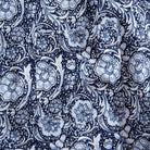 OROMEN Finesse Hall Hawaiian Shirt – Pocket close-up, hand-painted Arts and Crafts style floral fabric.