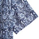 OROMEN Finesse Hall Hawaiian Shirt — short sleeve cuff and side vent detail with Arts & Crafts floral print