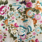 OROMEN Floral Aloha Shirt – Chest Pocket Detail with Crane and Peony Pattern