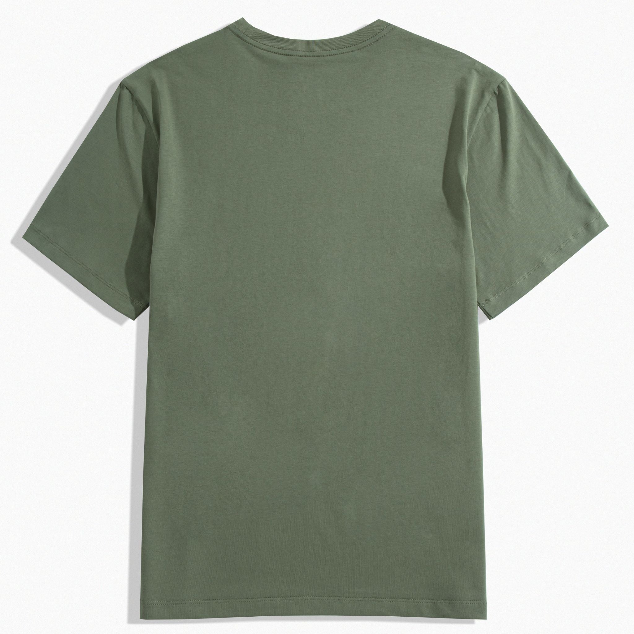 OROMEN Floral Embroidery T-Shirt – Back View