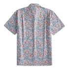 OROMEN Floral Garden Shirt – Back Flat Lay, Full Pink & Blue Floral Garden Print