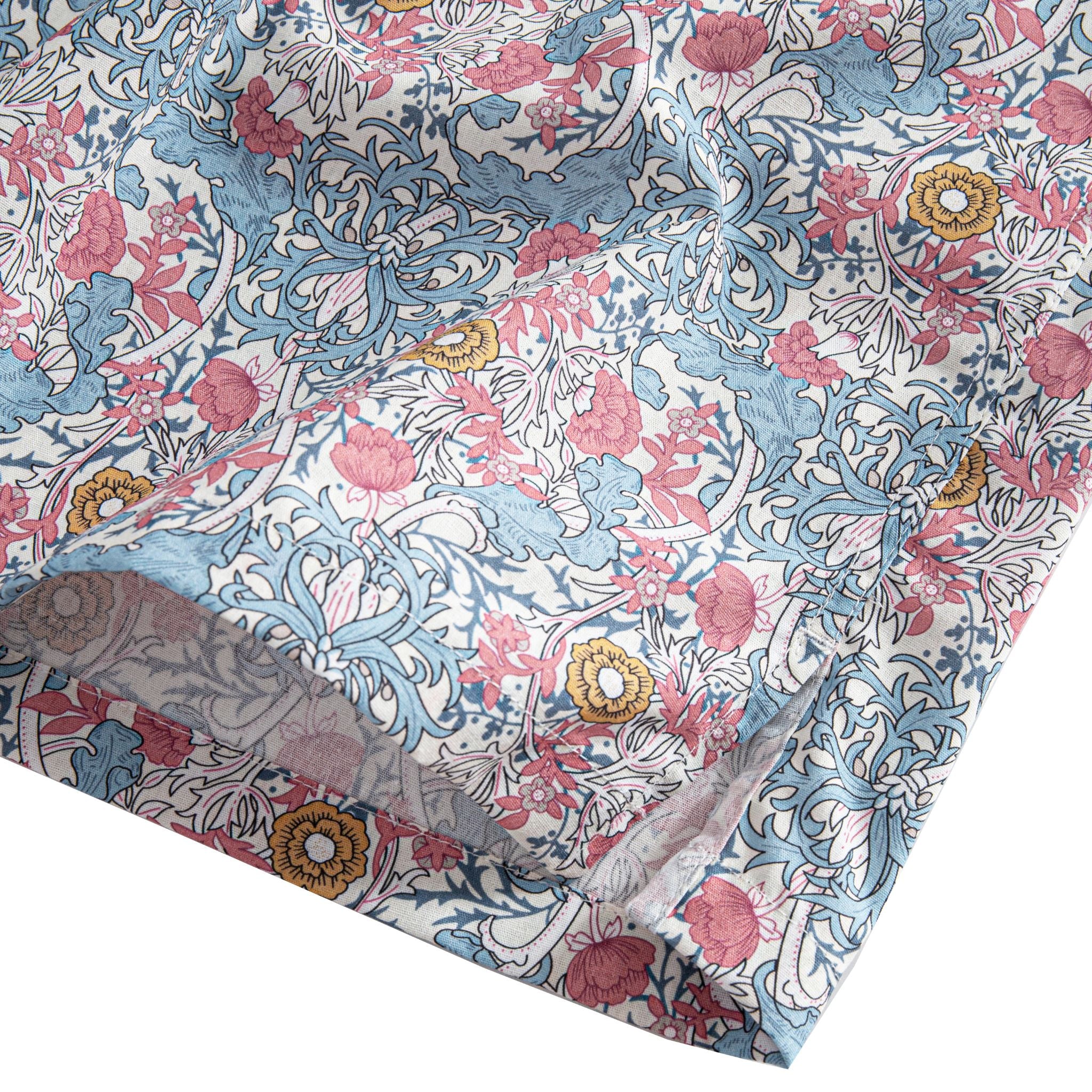 OROMEN Floral Garden Shirt – Side Vent & Hem Detail, Double Needle Stitching, Floral Print