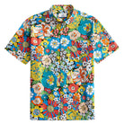 OROMEN Flower Riot Hawaiian Shirt – Multicolor Floral Allover Print, Front View