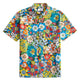 OROMEN Flower Riot Hawaiian Shirt – Multicolor Floral Allover Print, Front View
