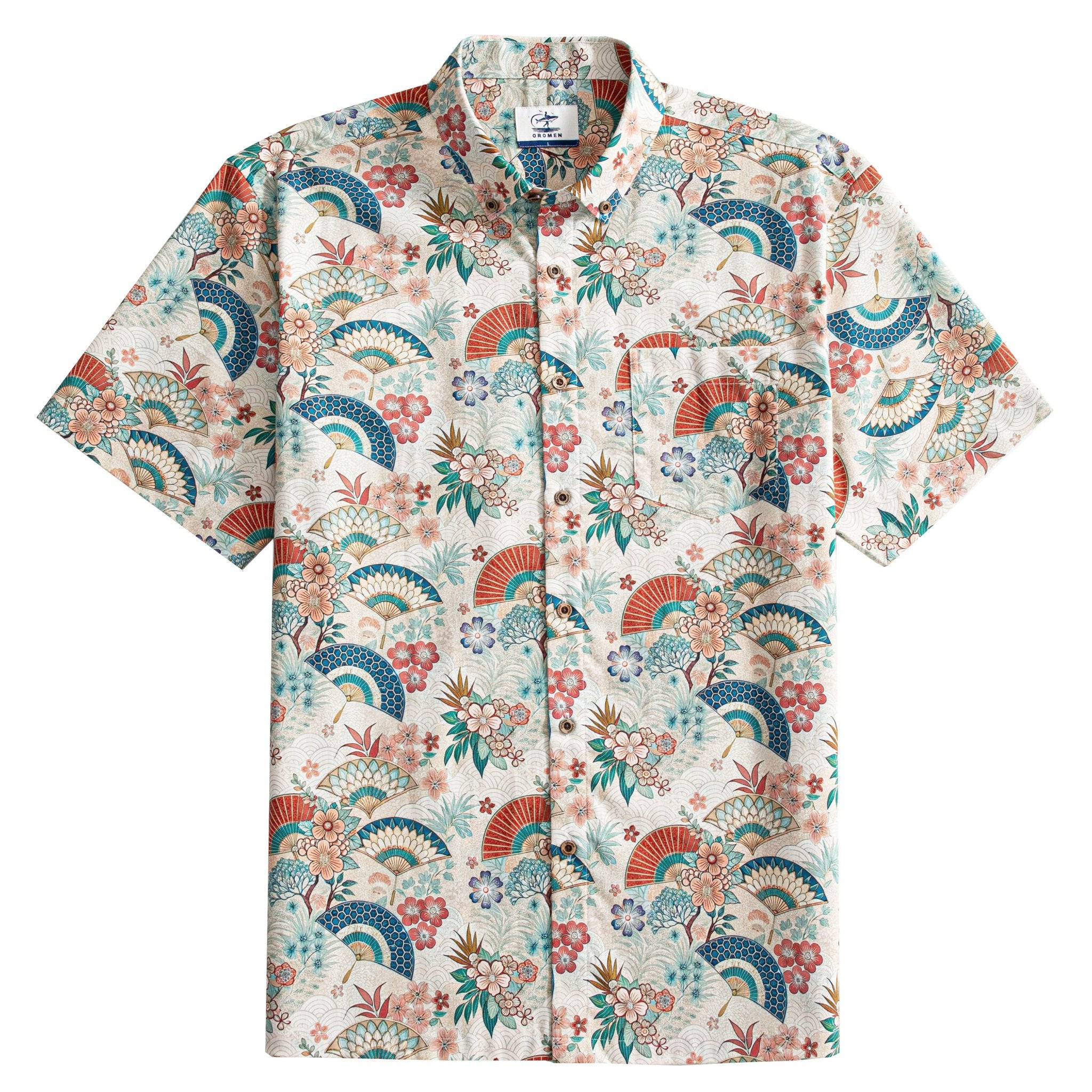 OROMEN Flower Umbrella – Ukiyo-e Floral Print Compact Umbrella
