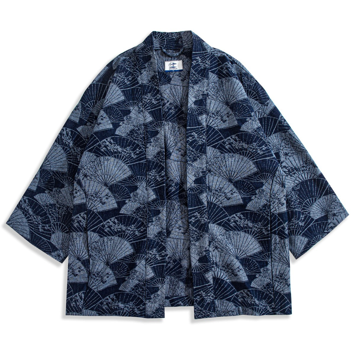 OROMEN Flower Umbrella Kimono Haori Jacket – Front Flat Lay