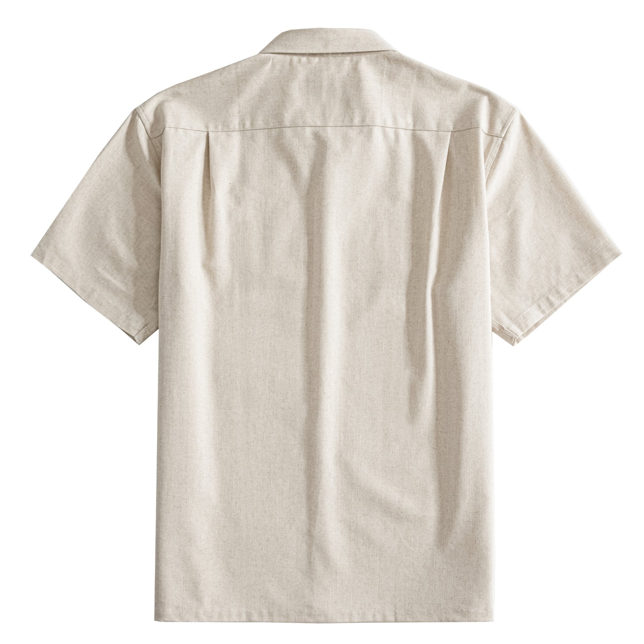OROMEN Freshwater Everyday Shirt in Oatmeal – Back View